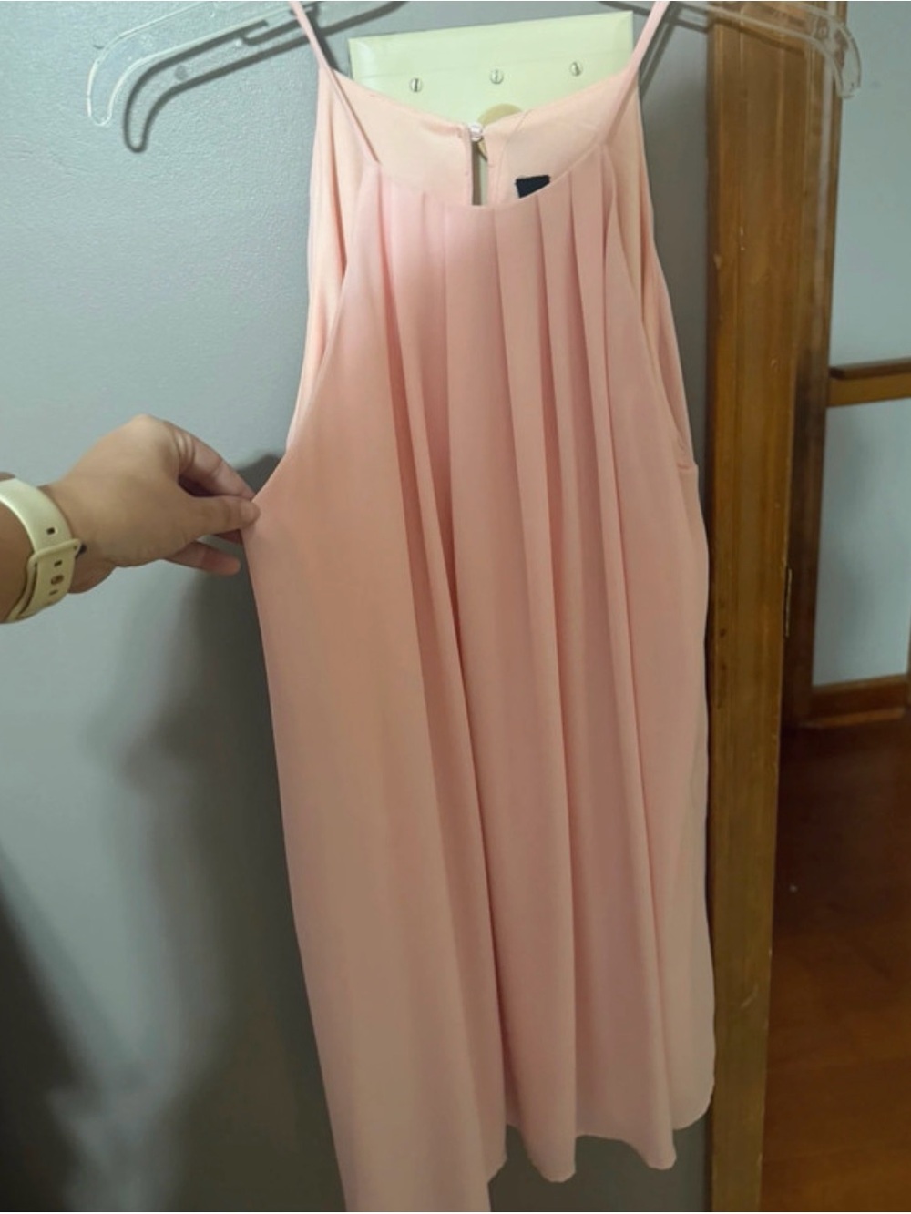 Style Rack Blush Pleated Mini Dress